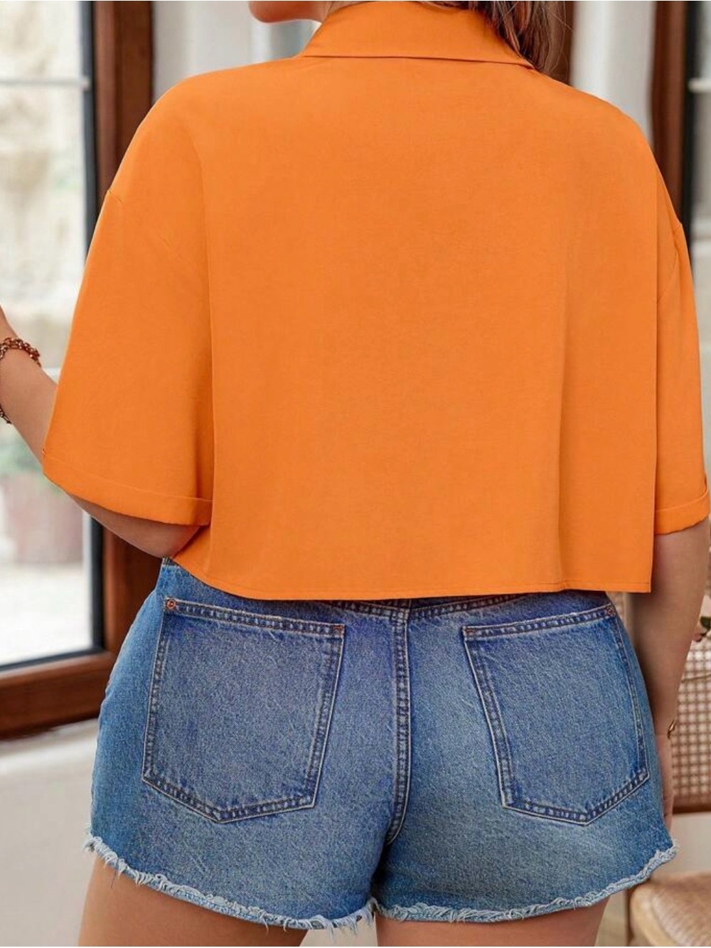 Cropped Button Down 🍊 - Picture 3 of 6